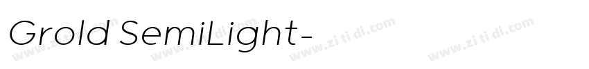 Grold SemiLight字体转换